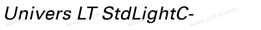 Univers LT StdLightC字体转换